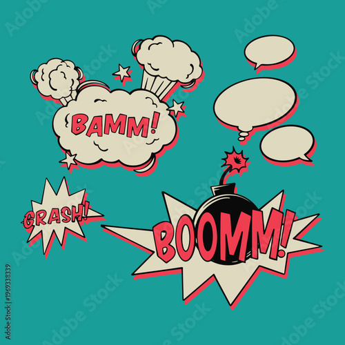 Custom Comic Action Explosion Text
