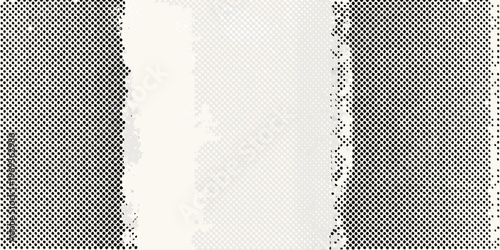 Abstract halftone pattern with a central white vertical band