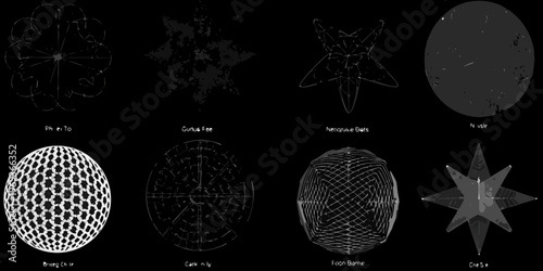 Detailed grayscale illustrations of various marine invertebrate larvae stages