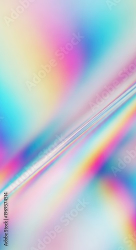 Dynamic, shimmering abstract background featuring shifting iridescent colors, smooth gradients, and complex prismatic light refraction effects, luxury, liquid, gradient