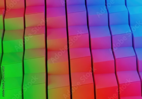 Repeating geometric shapes create a deep spatial rhythm, forming an highly abstract background texture with strong visual flow and design, parallel, endless, depth