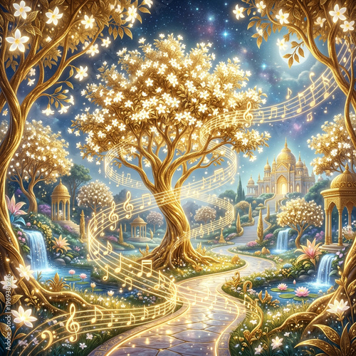 Fantasy Enchanted Garden wi...