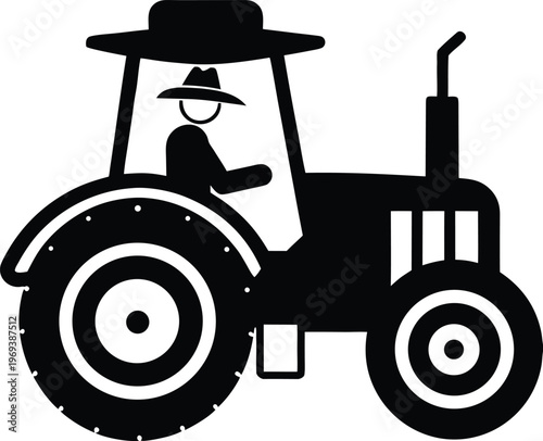 tractor on a white background