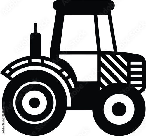 vintage tractor vector illustration
