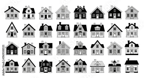 Collection of Diverse Architectural House Styles.