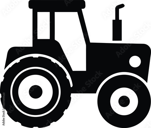 tractor silhouette vector illustration