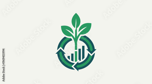 Business Growth and Sustainability Logo Concept