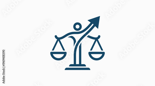 Abstract Concept of Balance and Growth Symbol