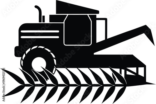 tractor silhouette vector illustration