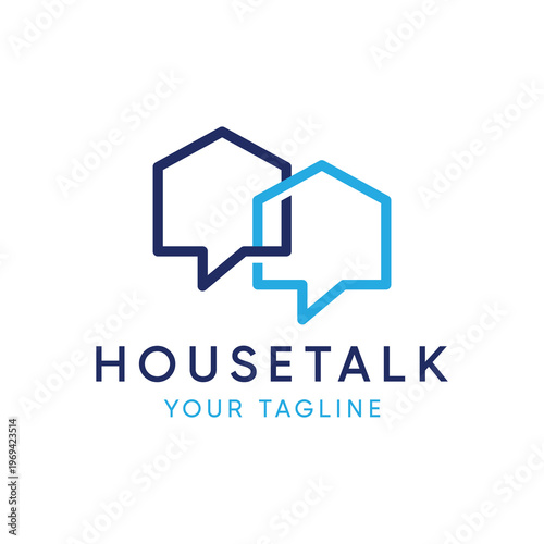 House talk logo designs vector