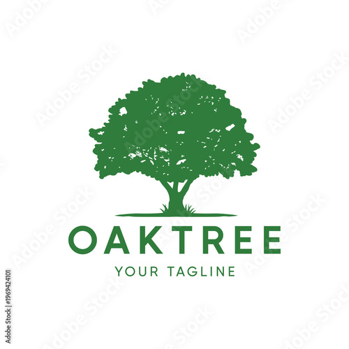 Oak Tree Logo design vector