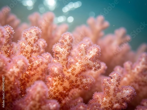 Ethereal beauty of soft coral in a serene underwater landscape