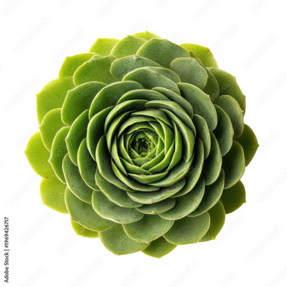 Obraz premium A vibrant green succulent plant on a black background