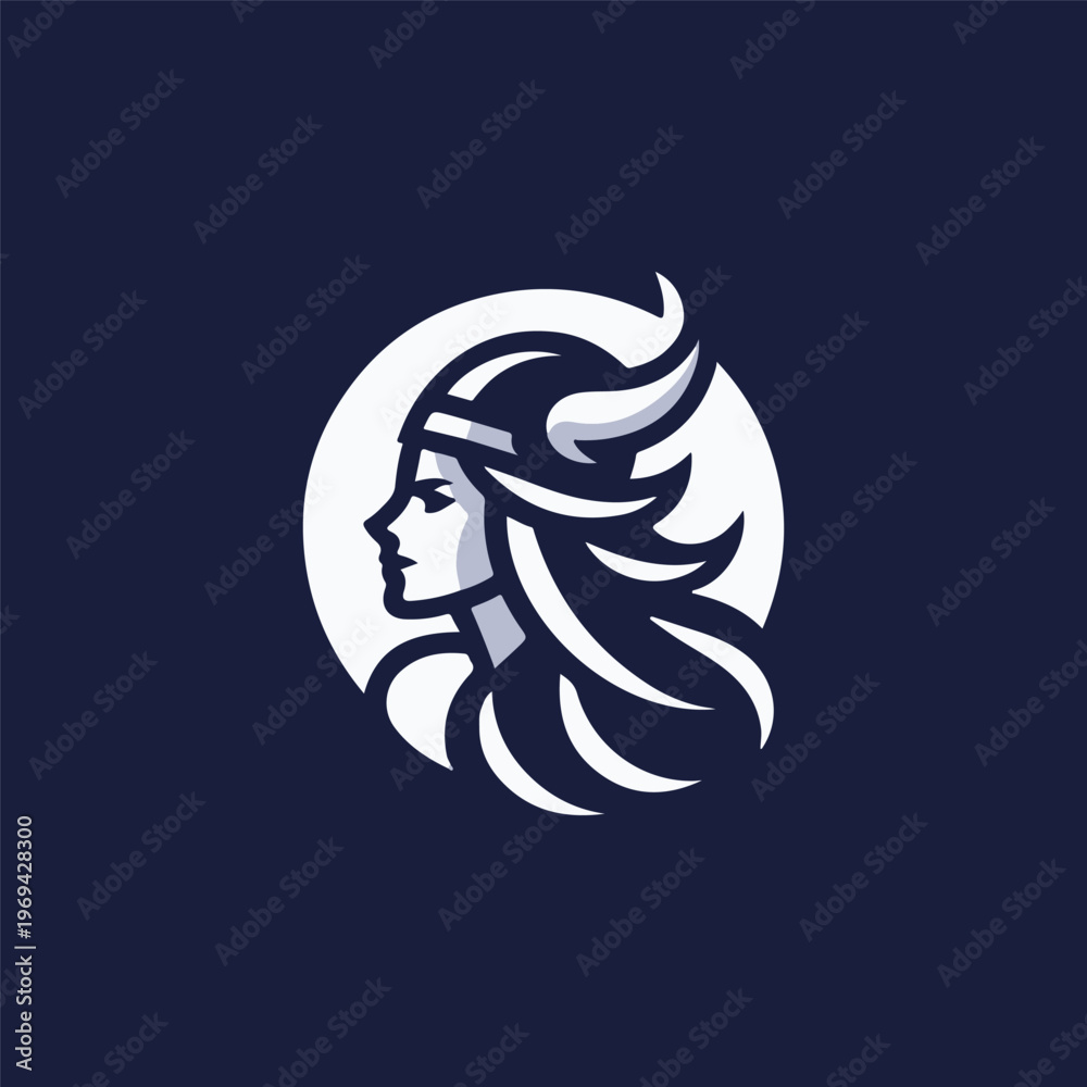 Obraz premium Viking Girl Logo
