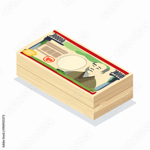 日本の紙幣ベクターイラスト