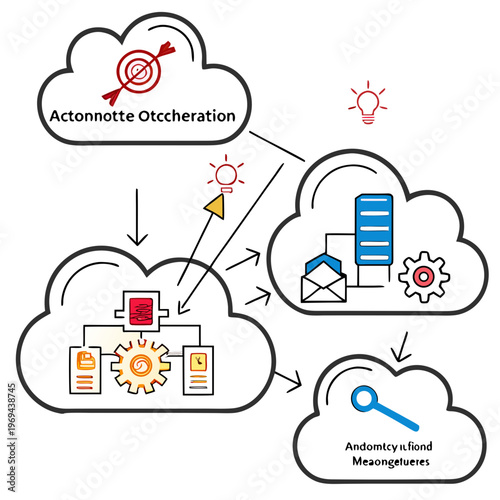 Cloud operation workflow infographic