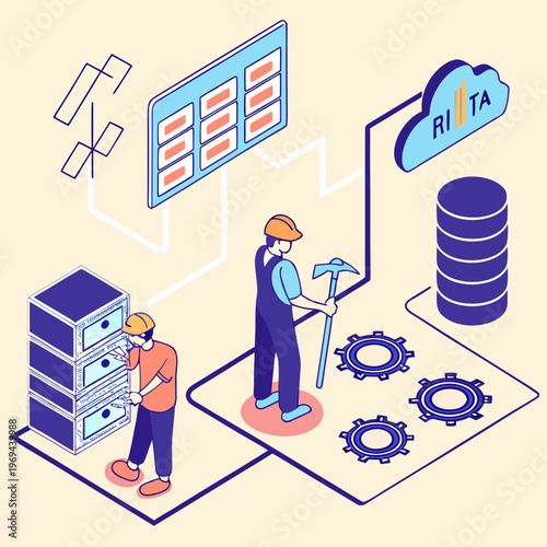 Data mining and database management concept
