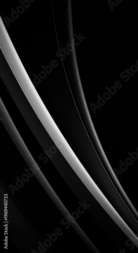 A striking grayscale composition featuring dynamic curved lines and sharp planar structures, emphasizing tonal variation and visual depth ,modern ,tone ,background