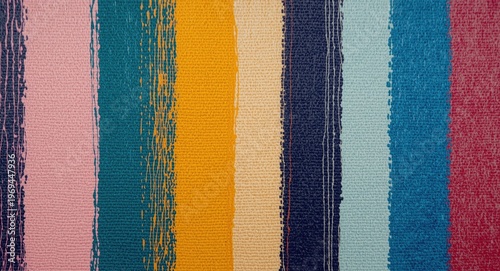 Textured fabric stripes in oil painting with bold unique designs