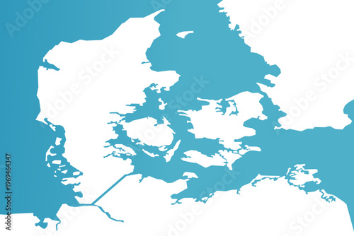 Vászonkép Baltic Sea Map - Brackish Water Body, Northern Europe, Scandinavian Coastline an