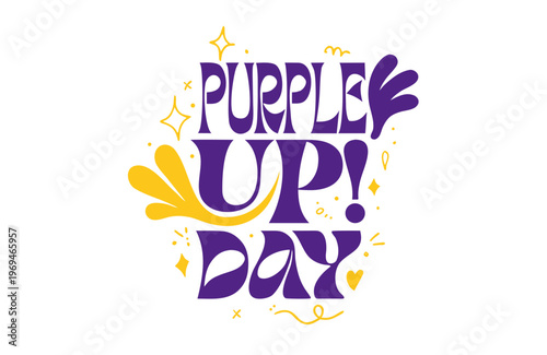 Purple Up Celebration Vector Graphic, Honoring Military Children Awareness Day