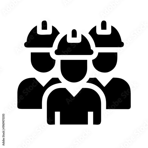 Team leader and employees, business organization or management structure vector icon