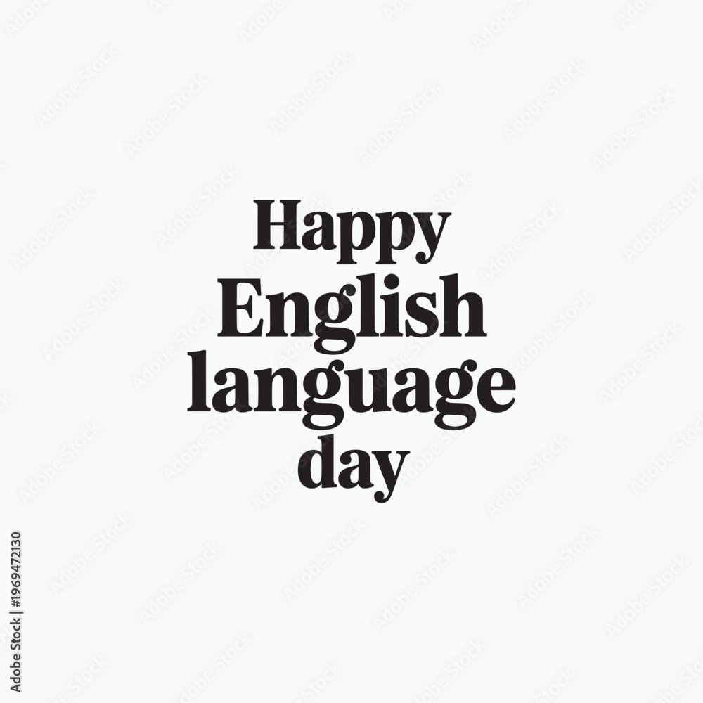 Obraz premium Happy English Language Day Celebration