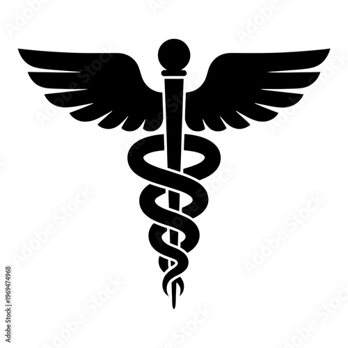 Caduceus Medical Symbol Line Icon