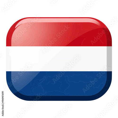Free Download Netherlands Flag Vector Icon with Glossy Design - GFXLoad