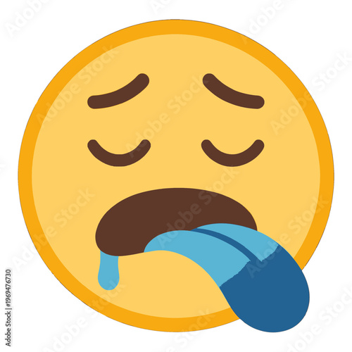 Sad Face Vector Icon with Tears