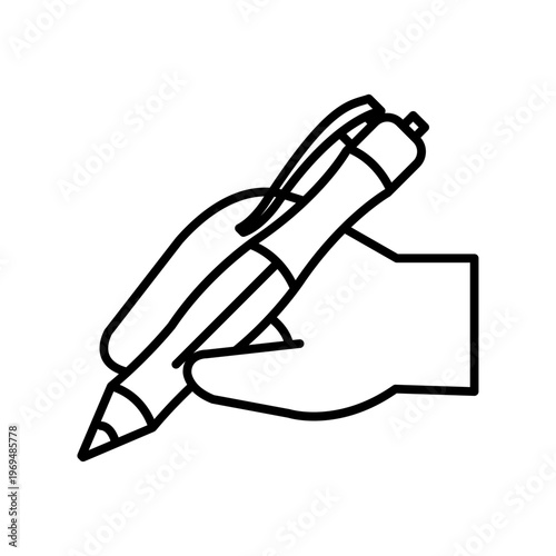 Writing gesture icon