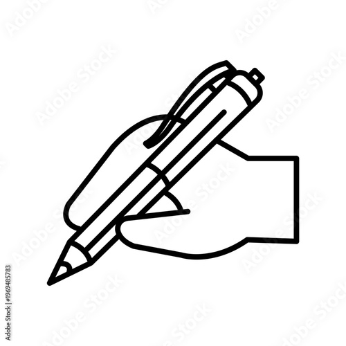 Writing gesture icon