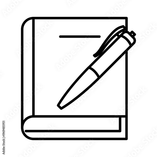 Book and pen icon