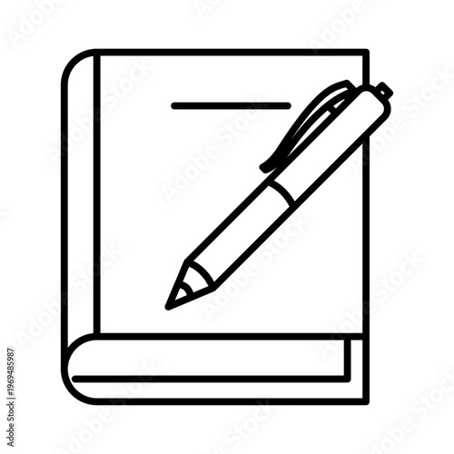 Book and pen icon