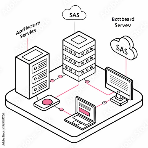 Cloud server and computing network diagram