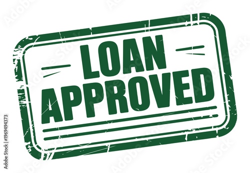 Green Stamp with "LOAN APPROVED" Text