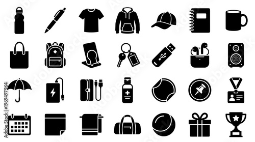Collection of Everyday Objects Icons and Symbols for Business and Lifestyle Concepts