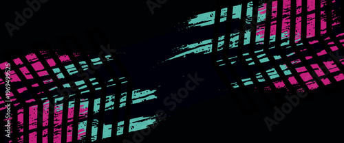 Car sticker wrap banner abstract sporty lines pink blue greenish grunge color combination brush storm thunder modern pattern racing motorsport.