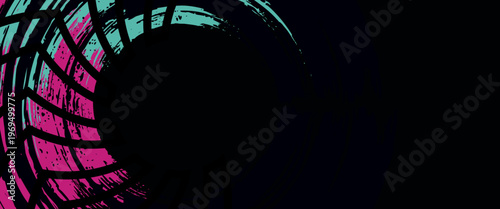 Car sticker wrap banner abstract sporty lines pink blue greenish grunge color combination brush storm thunder modern pattern racing motorsport.