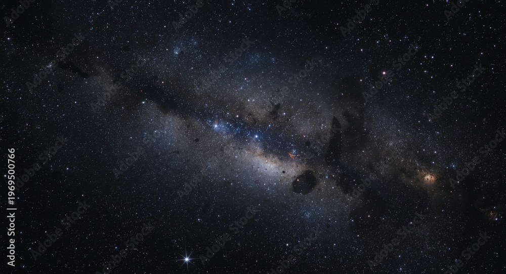Fototapeta premium Universe portrayal with a multitude of galaxies composed through AI technology