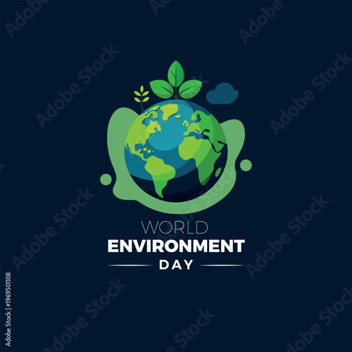 World environment day celebration with green earth