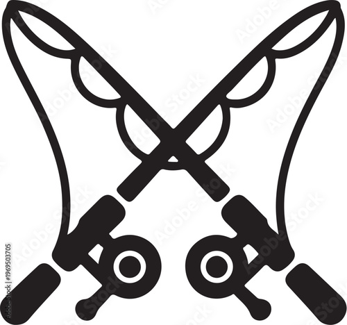 Black jump rope icon on white background for fitness and sports