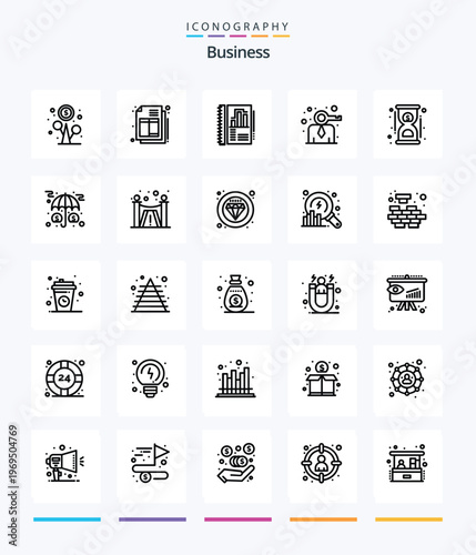 A collection of 20 business related icons