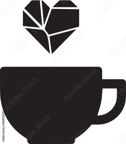 A simple ceramic cup or mug for coffee or tea isolated on a clean background representing a hot beverage for breakfast or cafe use