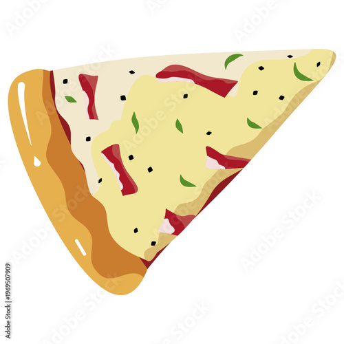 Slize of pizza illustration