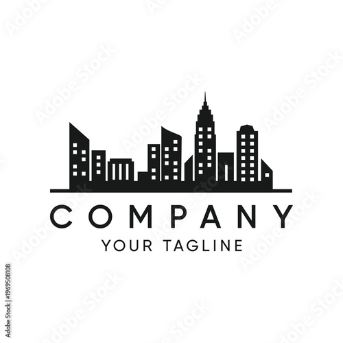 Urban building design - skyline, on a white background. Vector, eps 10
