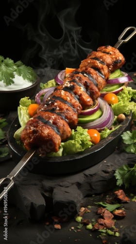 Sizzling Chicken Skewers with Vegetables
