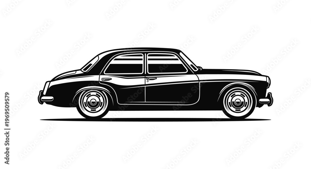 Obraz premium Classic retro car vector.