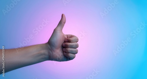 Vibrantly lit hand making t...