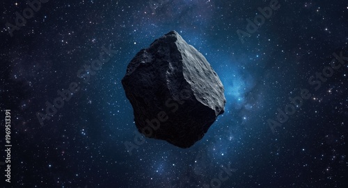 Space rock moving downward ...